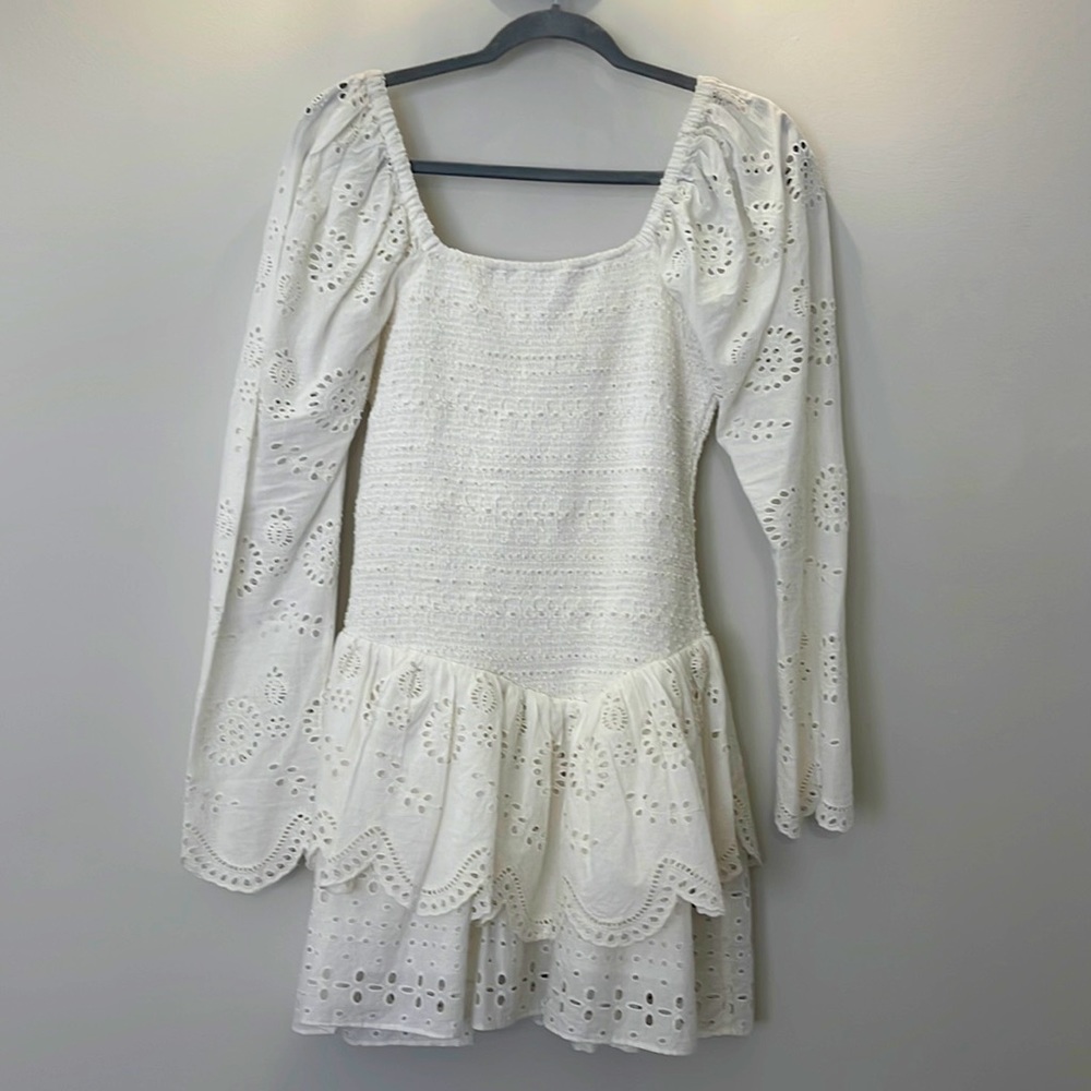 Loveshackfancy antique white Cedria eyelet dress - size Medium.
